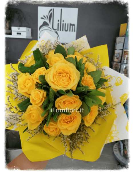Bouquet di rose gialle.